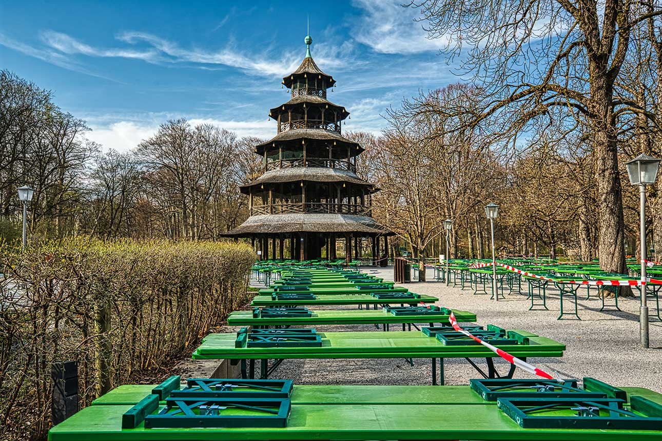 LOCKDOWN - CHINESISCHER TURM IM ENGLISCHEN GARTEN MÜNCHEN